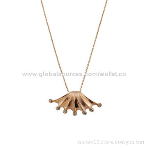 Fashion IPR Gold Plating Shell Pendant Made Of Alloy and CZ Stone, Best Gifts for Women